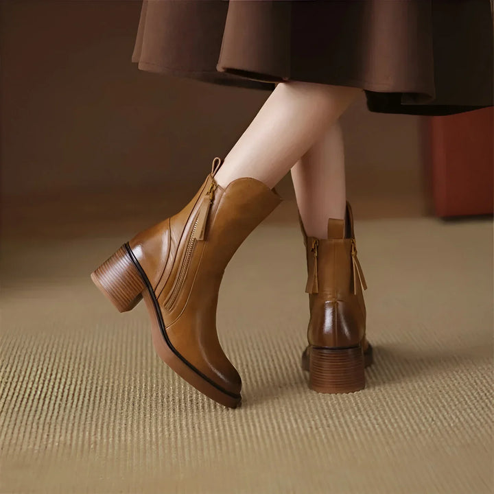 Cynthia - Leather Ankle Boots